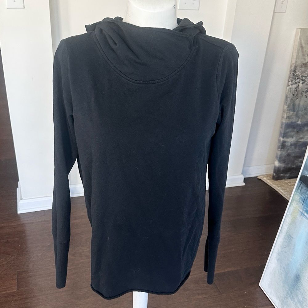 Sundays Black Open Back Hooded Sweatshirt (One)XS-S